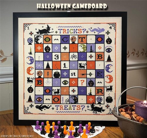 Halloween Gameboard Cross Stitch Pattern