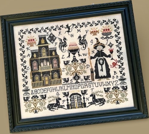 Witch House Sampler Cross Stitch Pattern
