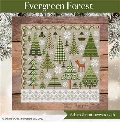 Evergreen Forest Cross Stitch Pattern