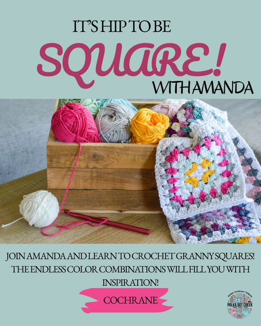 Granny Square class with Amanda