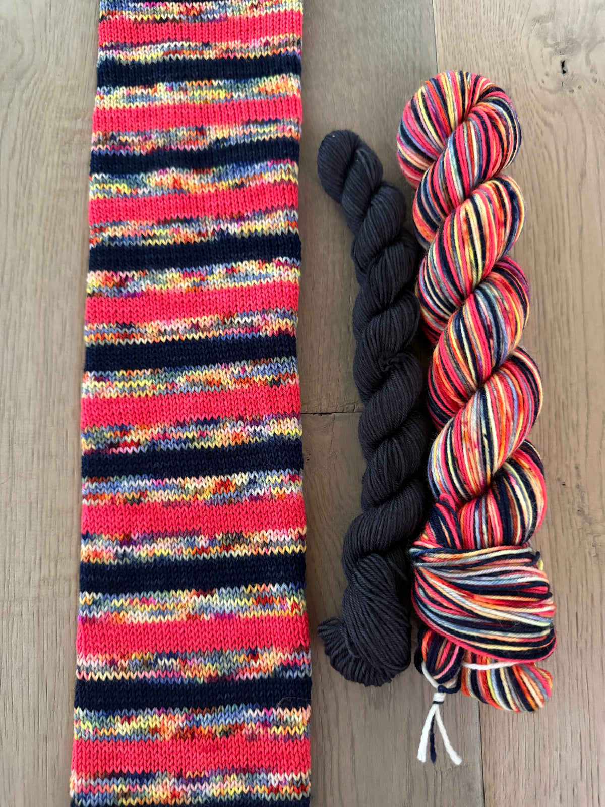 Halloween Block Party self striping sock sets