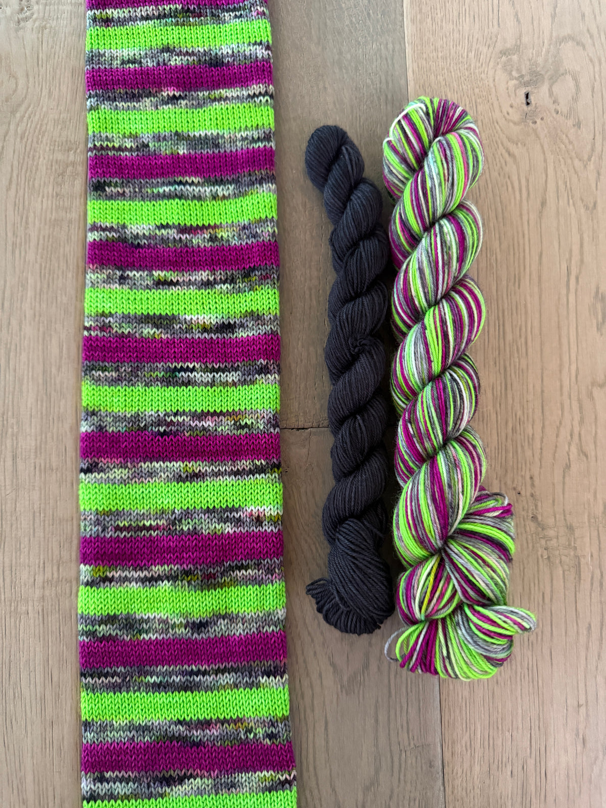 Halloween Block Party self striping sock sets