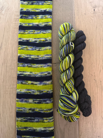 Halloween Block Party self striping sock sets