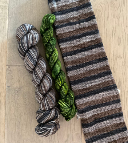 Halloween Block Party self striping sock sets