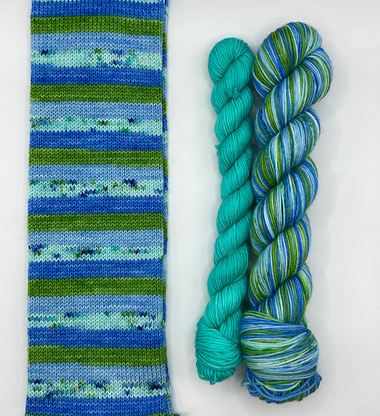 Spring Showers Self Striping Sock Set