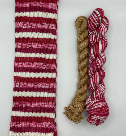 Strawberry Sundae Self Striping Sock Set
