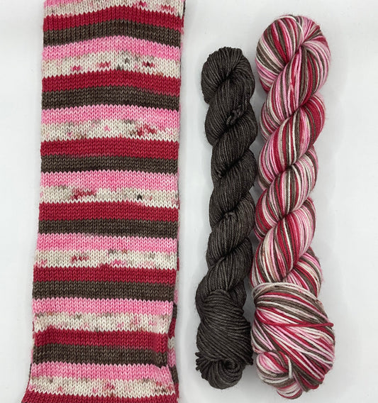 Box of Chocolates Self Striping Sock Set