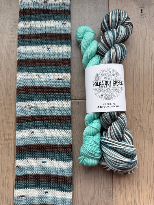 Dashing through the snow Self Striping Sock Set