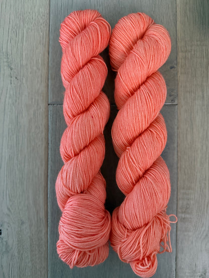 Peach Fingering Yarn
