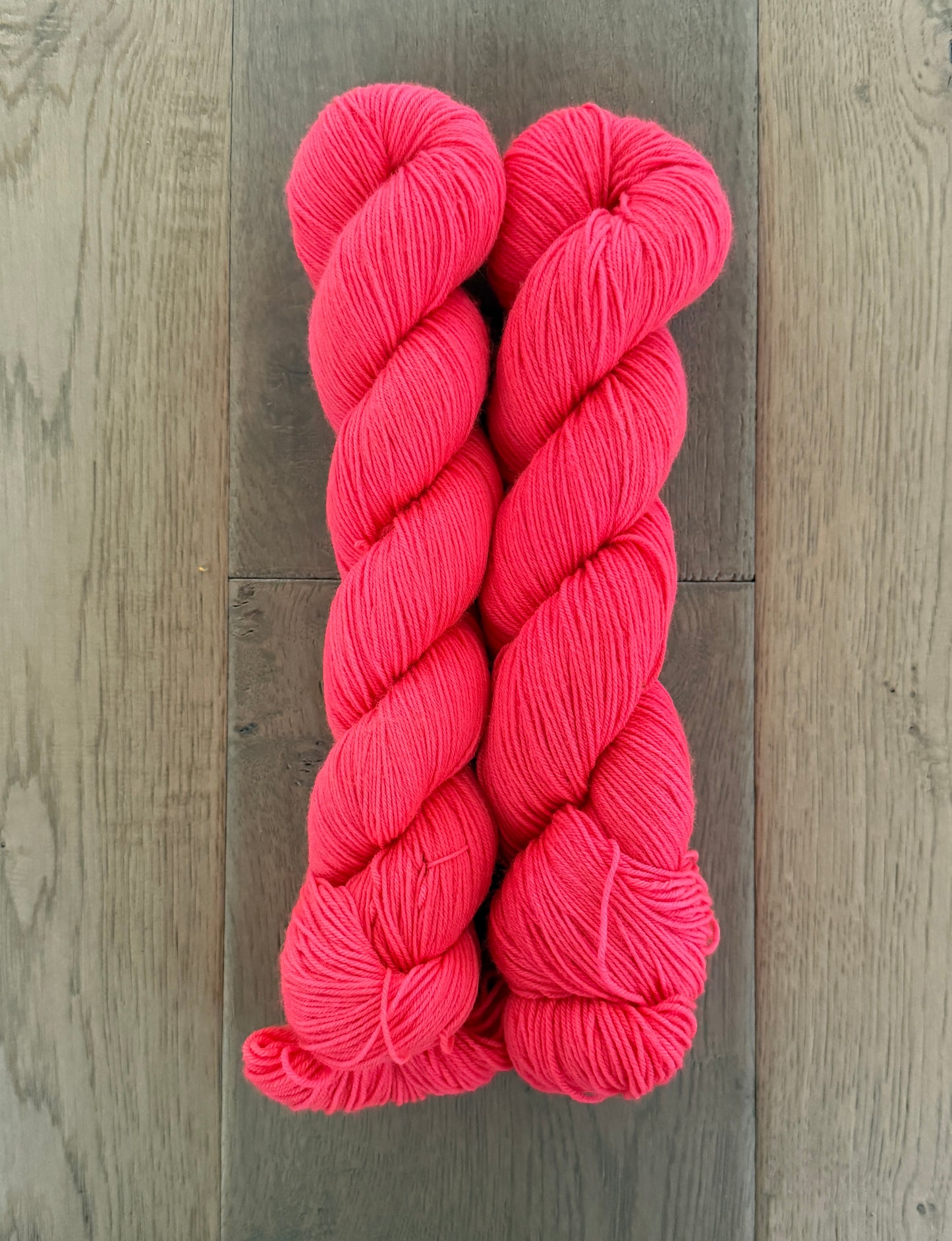 Neon Coral Fingering Yarn