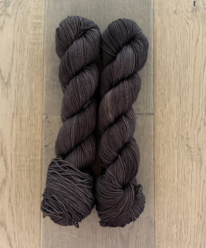 Black Coffee Fingering Yarn