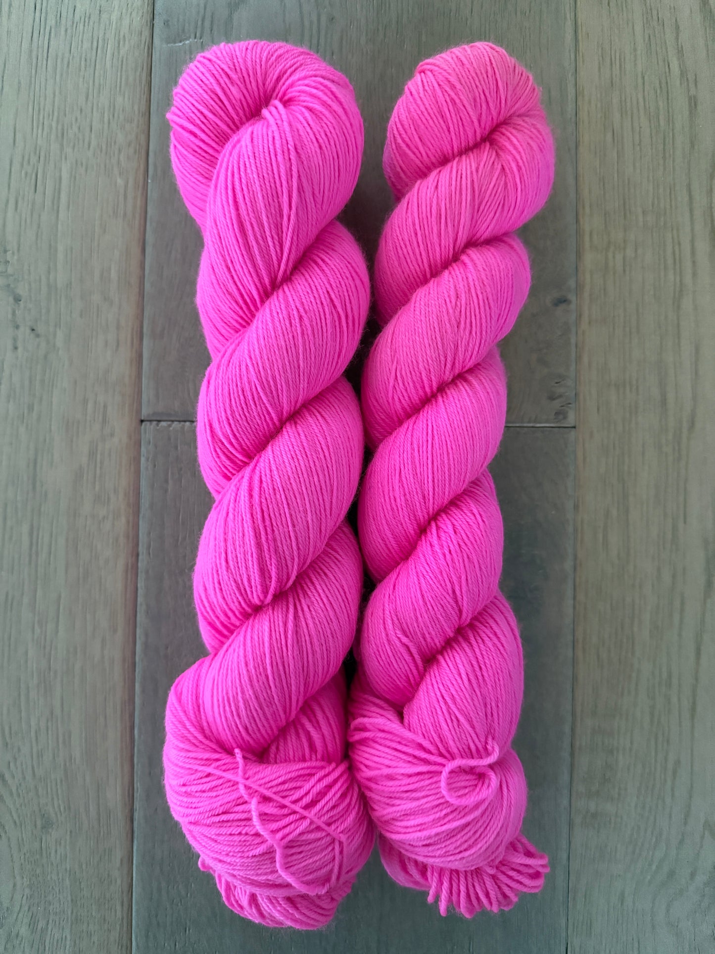 Neon Pink Fingering Yarn