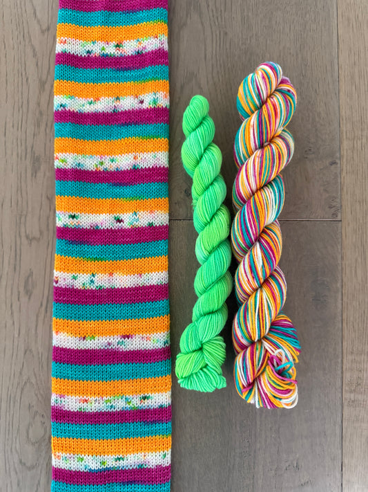 Sorbet Swirl  Fingering Self Striping Sock Set