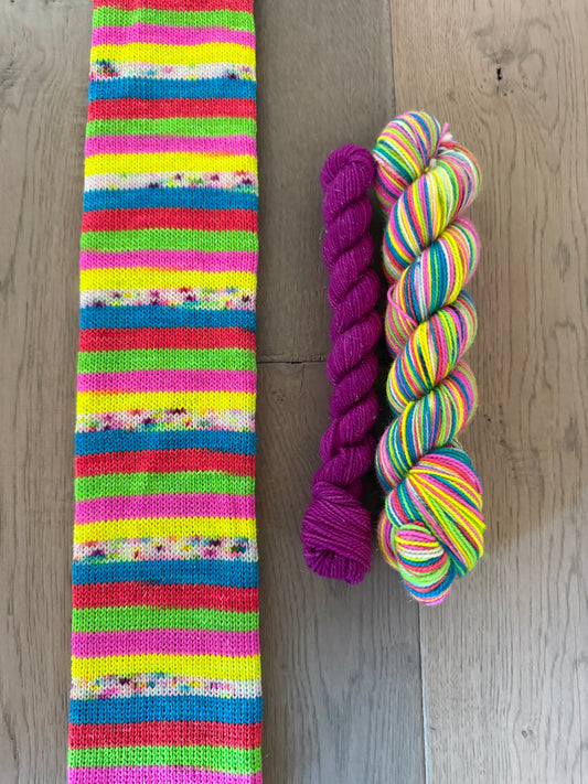 Glow Fingering Self Striping Sock Set