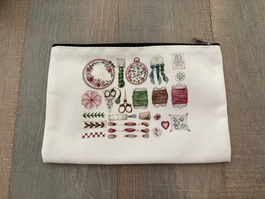 Crosstitch Zippered Pouch