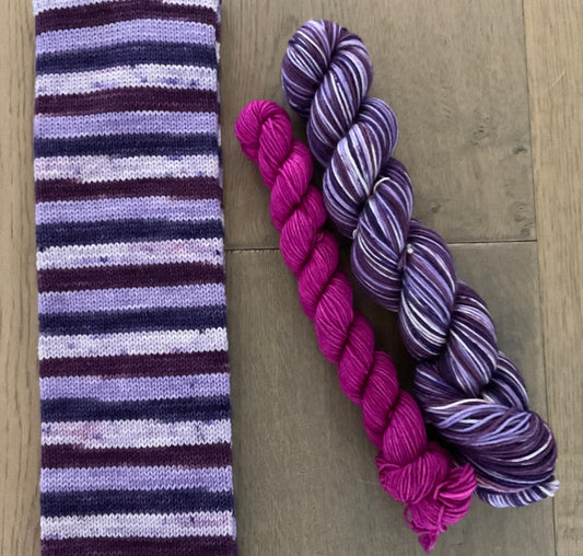 Lilac Bush Self Striping Sock Set
