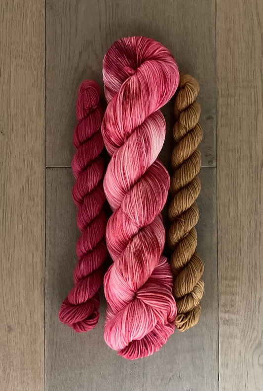 Strawberry Sundae fingering sock set
