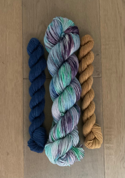 Blueberry Cheesecake fingering sock set