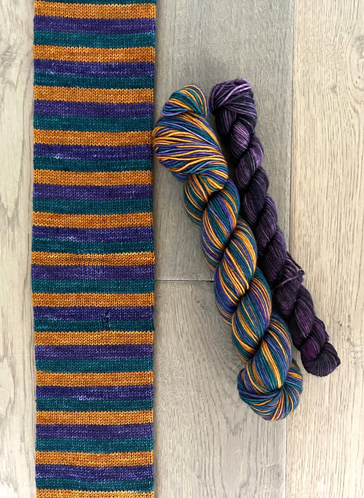 Halloween Block Party self striping sock sets