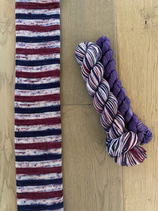 Iced Berries Self Striping Sock Set